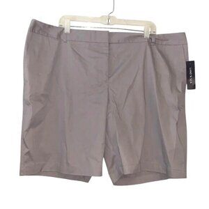 Landn Sea Womens Plus Size 22W Gray Cotton Blend Bermuda Shorts